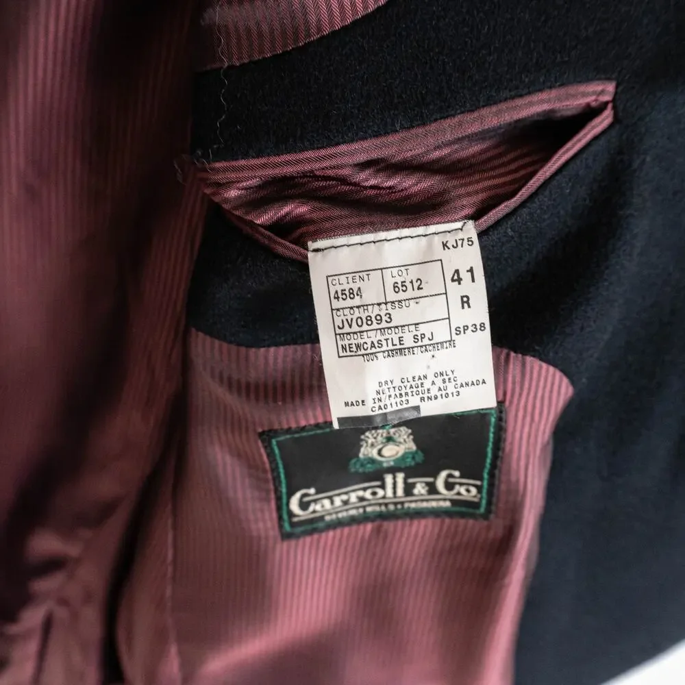Carroll & Co. Loro Piana 100% Cashmere Blazer Jacket in Black sz 41R